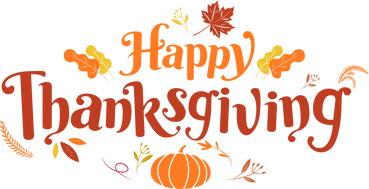 Happy Thanksgiving Typography Illustration